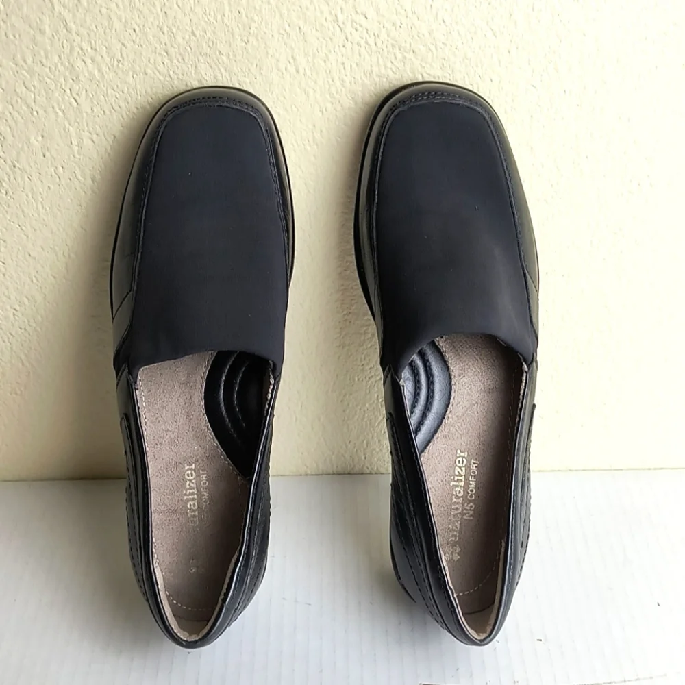 Naturalizer Wilma 7.5W Black Comfort Slip On Loafer Shoes  Casual